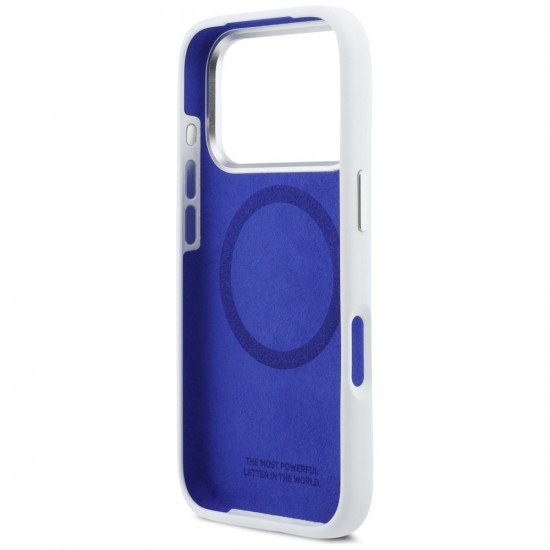 BMW M Silicon Horizontal Line MagSafe Case for iPhone 17 Pro White