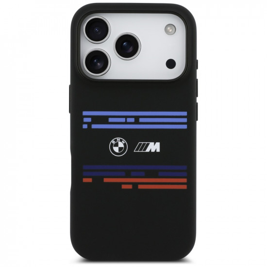 BMW M Silicon Horizontal Line MagSafe Case for iPhone 17 Pro Black