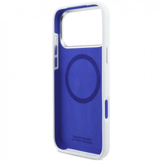 BMW M Silicon Horizontal Line MagSafe Case for iPhone 17 Pro Max White