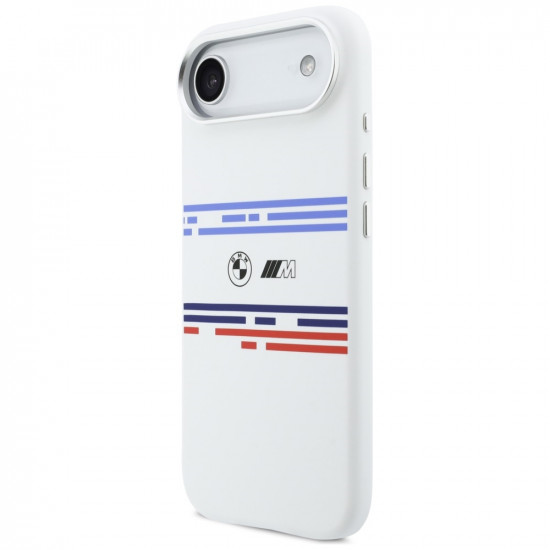 BMW M Silicon Horizontal Line MagSafe Case for iPhone Air White