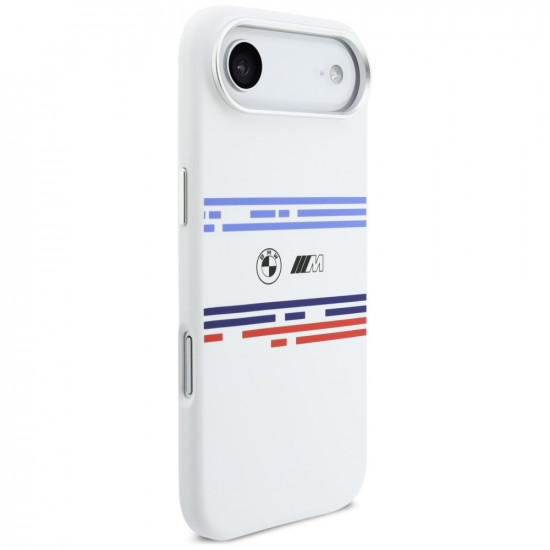 BMW M Silicon Horizontal Line MagSafe Case for iPhone Air White