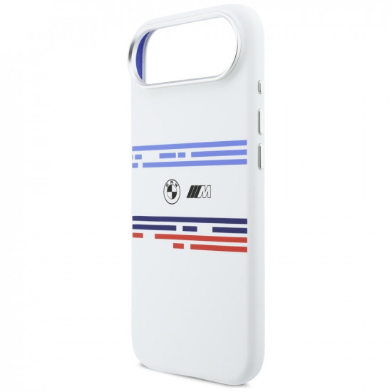 BMW M Silicon Horizontal Line MagSafe Case for iPhone Air White