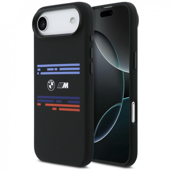 BMW M Silicon Horizontal Line MagSafe Case for iPhone Air Black