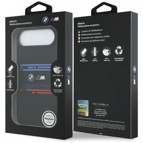 BMW M Silicon Horizontal Line MagSafe Case for iPhone Air Black