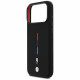 BMW M Silicon Tricolor Line MagSafe Case for iPhone 17 Pro Max Black