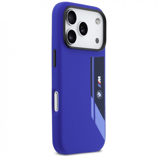 Case BMW M Silicon Vertical Logo MagSafe for iPhone 17 Pro navy Case BMW M Silicon Vertical Logo MagSafe for iPhone 17 Pro navy