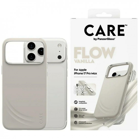 Case CARE by PanzerGlass FLOW MagSafe for iPhone 17 Pro Max vanilla