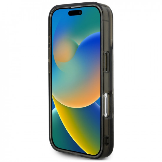 Case Karl Lagerfeld Liquid Glitter Choupette Logo MagSafe for iPhone 16 black