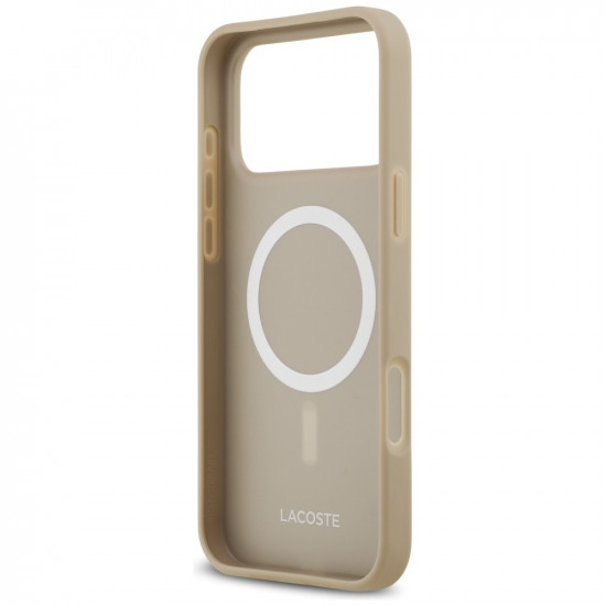 Lacoste Petit Pique Lacquer Logo MagSafe case for iPhone 17 Pro Max taupe