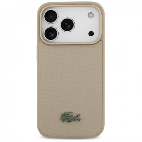 Lacoste Petit Pique Lacquer Logo MagSafe case for iPhone 17 Pro taupe