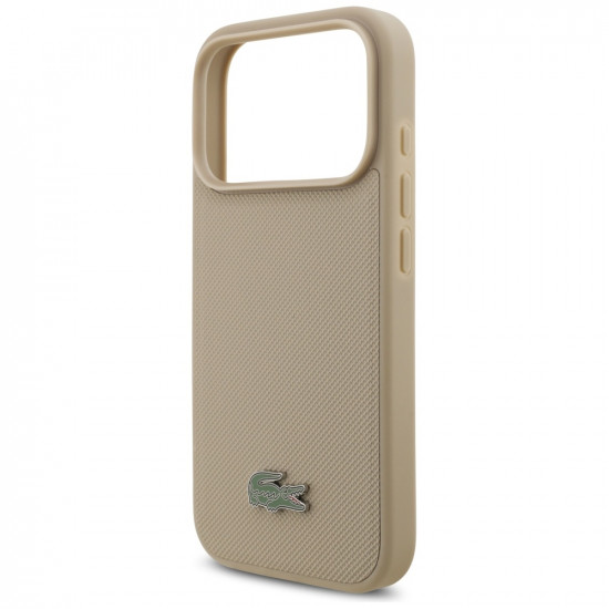 Lacoste Petit Pique Lacquer Logo MagSafe case for iPhone 17 Pro taupe