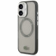 Lacoste Shockproof Transparent Frosted MagSafe Case for iPhone 17 Gray