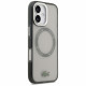 Lacoste Shockproof Transparent Frosted MagSafe Case for iPhone 17 Gray