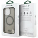 Lacoste Shockproof Transparent Frosted MagSafe Case for iPhone 17 Gray
