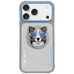 Case Nimmy Glasses Cool Dog MagSafe for iPhone 17 Pro Max gray