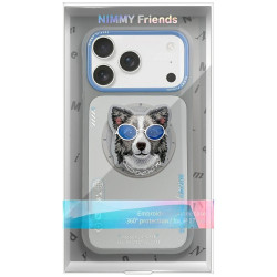 Case Nimmy Glasses Cool Dog MagSafe for iPhone 17 Pro Max gray