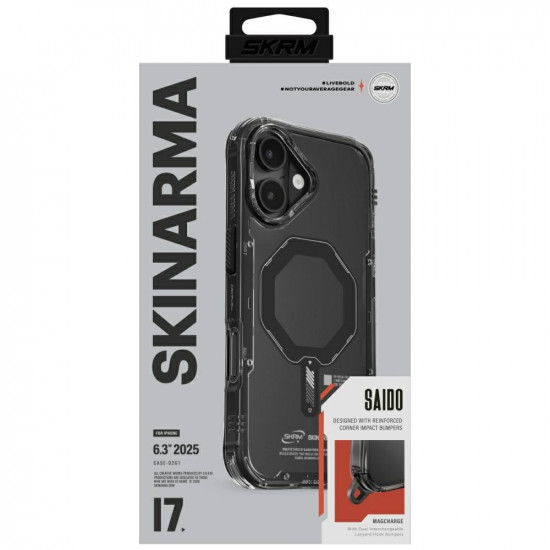 Skinarma Saido Case for iPhone 17 Magnetic Charging Black
