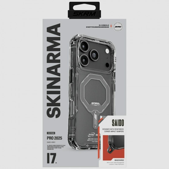 Skinarma Saido Case for iPhone 17 Pro Magnetic Charging Graphite