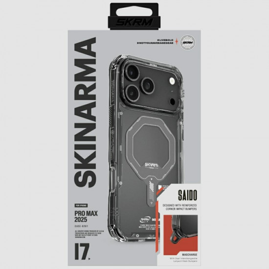 Skinarma Saido Case for iPhone 17 Pro Max Magnetic Charging Graphite