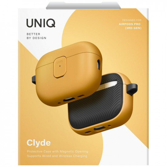 Case UNIQ Clyde for AirPods Pro 3 gen yellow-grey Case UNIQ Clyde for AirPods Pro 3 gen yellow-grey