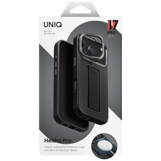 Case UNIQ Heldro Pro for iPhone 17 Pro Magclick Charging black