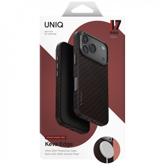 Case UNIQ Keva EDGE for iPhone 17 Pro Magclick Charging orange Case UNIQ Keva EDGE for iPhone 17 Pro Magclick Charging orange
