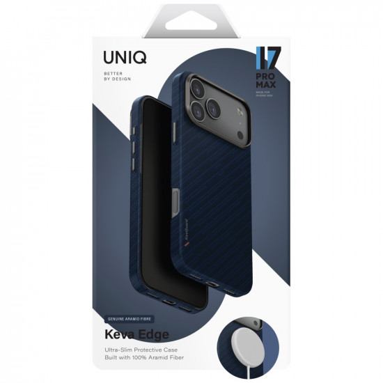 Case UNIQ Keva EDGE for iPhone 17 Pro Max Magclick Charging blue Case UNIQ Keva EDGE for iPhone 17 Pro Max Magclick Charging blue