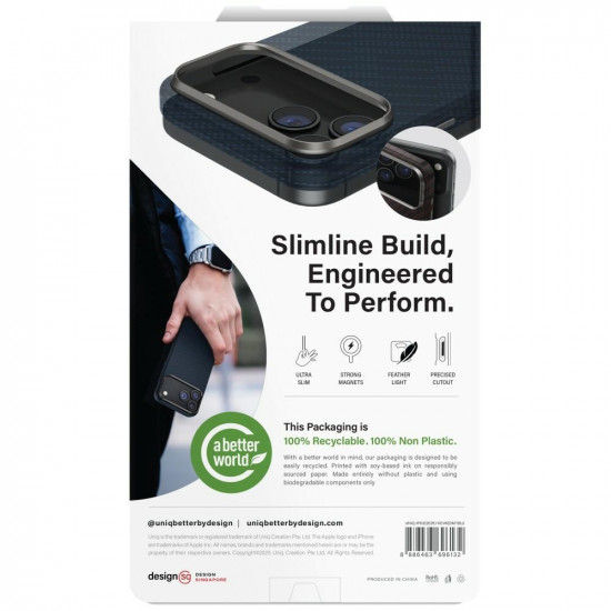 Case UNIQ Keva EDGE for iPhone 17 Air Magclick Charging blue