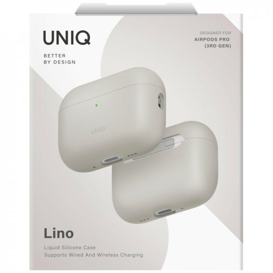 Case UNIQ Lino for AirPods Pro 3 gen Silicone beige