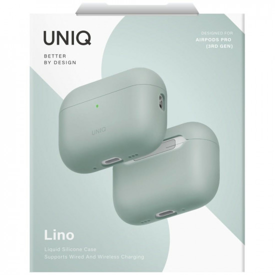 Case UNIQ Lino for AirPods Pro 3 gen Silicone green