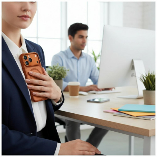 Case UNIQ Veren for iPhone 17 Pro Magclick Charging orange