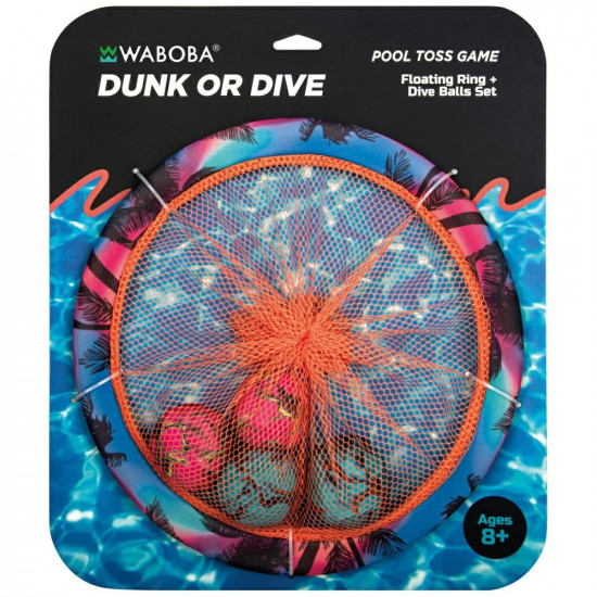 Waboba Dunk or Dive water game 4 balls + basket
