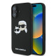 Karl Lagerfeld KLHMP16SSKCHPPLK iPhone 16 6.1" black hardcase Silicone Double Heads Print MagS