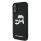 Karl Lagerfeld KLHMP16SSKCHPPLK iPhone 16 6.1" black hardcase Silicone Double Heads Print MagS