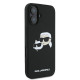Karl Lagerfeld KLHMP16SSKCHPPLK iPhone 16 6.1" black hardcase Silicone Double Heads Print MagS