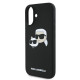 Karl Lagerfeld KLHMP16SSKCHPPLK iPhone 16 6.1" black hardcase Silicone Double Heads Print MagS
