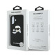 Karl Lagerfeld KLHMP16SSKCHPPLK iPhone 16 6.1" black hardcase Silicone Double Heads Print MagS