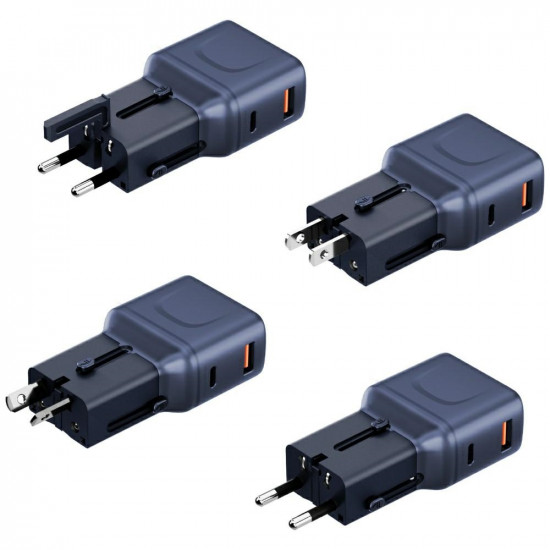 Wall charger Energea TravelGo Adapter 35 USB-A/USB-C 35W blue