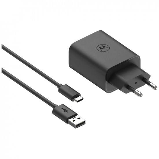 Charger wall Motorola TurboPower 33W USB-A with cable USB-A to USB-C 1m black