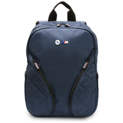 Backpack BMW Nylon Pockets &amp; Metal Logo 16" navy