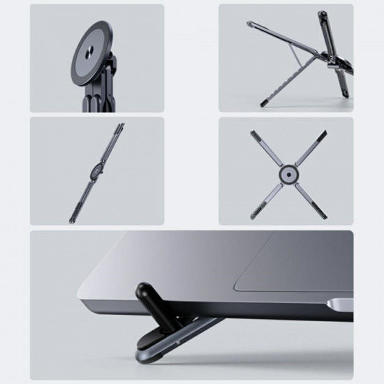 Laptop/tablet/smartphone stand 4smarts compatible with MagSafe cosmic gray