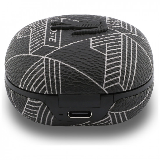 Earphones TWS Lacoste Monogram The Blend Bluetooth ENC ANC black