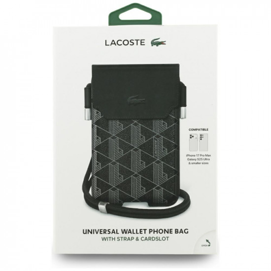 Bag Lacoste Universal Sleeve Crossbody The Blend XL black Bag Lacoste Universal Sleeve Crossbody The Blend XL black