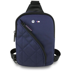 Phone Bag BMW Nylon Pocket &amp; Metal Logo Crossbody navy