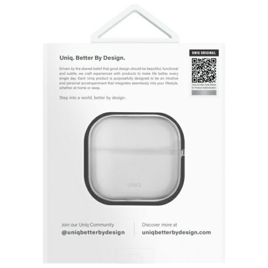 UNIQ case Glase AirPods 4 glossy clear