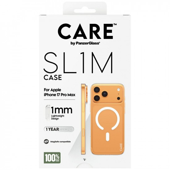 Case CARE by PanzerGlass SL1M MagSafe for iPhone 17 Pro Max transparent