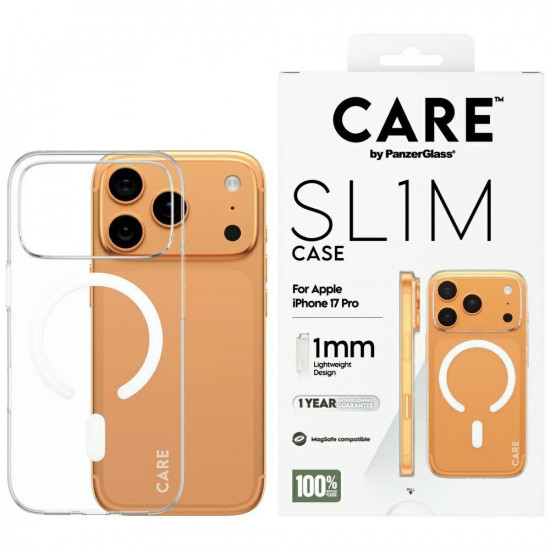 Case CARE by PanzerGlass SL1M MagSafe for iPhone 17 Pro transparent