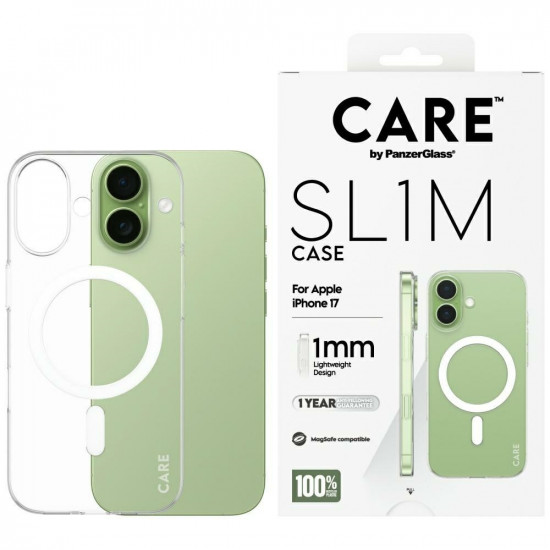 Case CARE by PanzerGlass SL1M MagSafe for iPhone 17 transparent