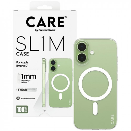 Case CARE by PanzerGlass SL1M MagSafe for iPhone 17 transparent