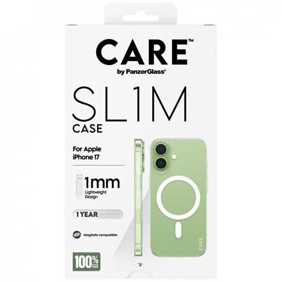Case CARE by PanzerGlass SL1M MagSafe for iPhone 17 transparent
